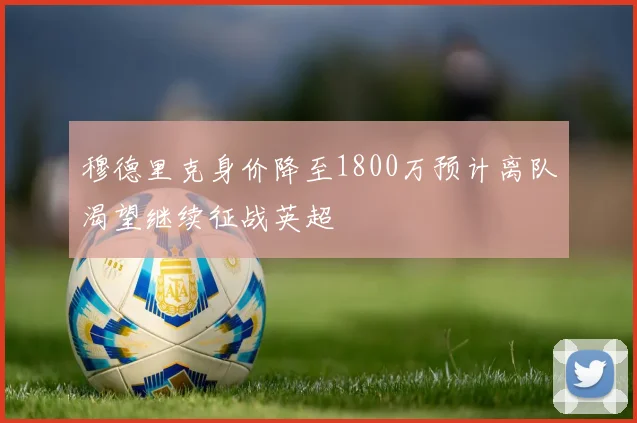 穆德里克身价降至1800万预计离队渴望继续征战英超